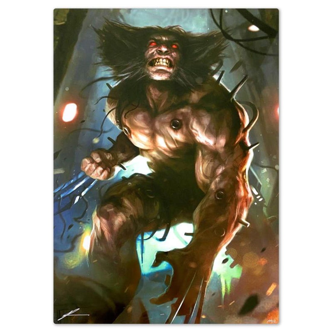 Marvel Comics & Richard Luong, "Wolverine: Weapon X" Limited Edition on Aluminum, PP Numbered 1/2: Wolverine: Weapon X is a limited edition giclee on aluminum from Marvel Comics and Richard Luong, PP numbered 1/2 and bearing the authorized signature of the artist. Includes Letter of Authenticity. M