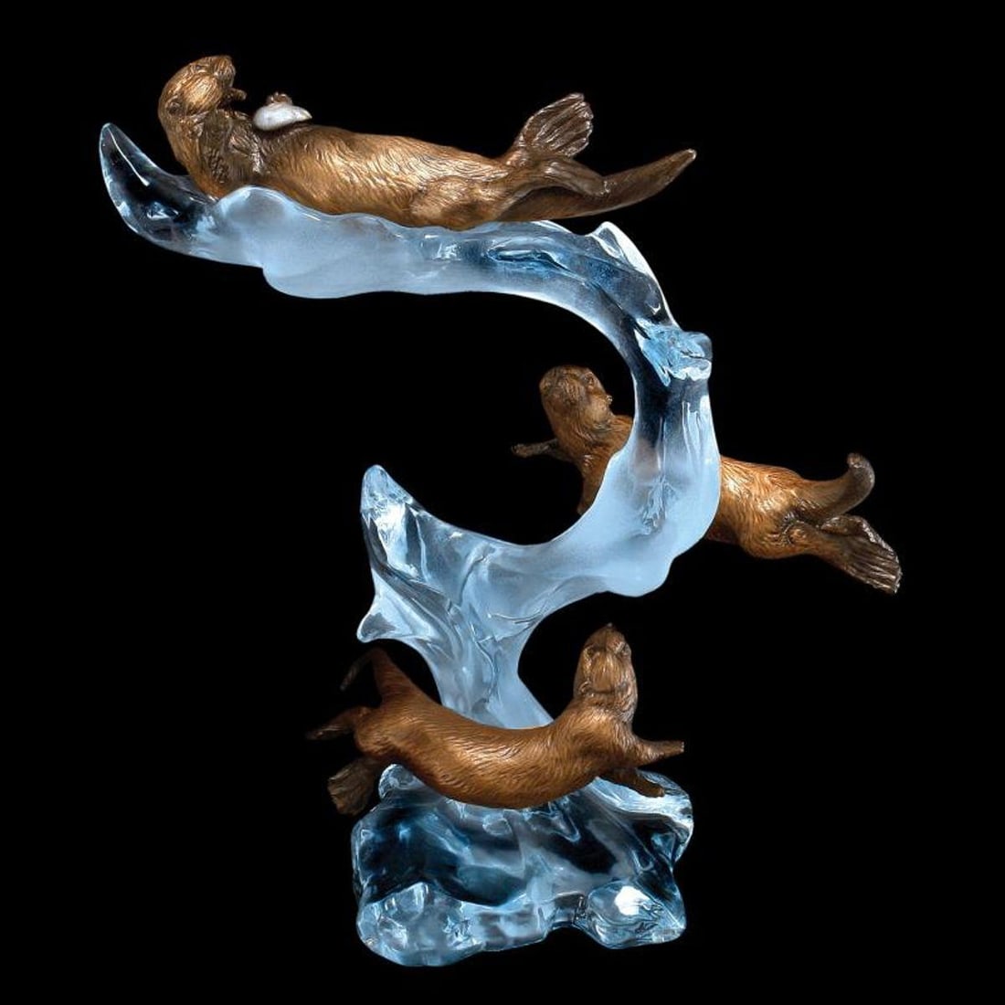Kitty Cantrell, "Playful Motion" Limited Edition Mixed Media Lucite Sculpture with COA.: Playful Motion is a limited edition mixed media lucite sculpture by Kitty Cantrell. Engraved with the artists signature and number, this piece comes with a certificate of authenticity. Measures approx