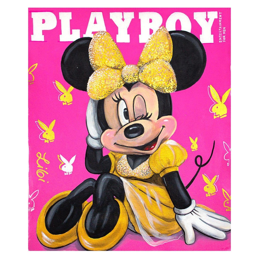 Libi- Original Acrylic on Canvas "Cover Girl": Artist: Libi. Medium: Original Acrylic on Canvas. Title: Cover Girl. Size: 20" x 16". Signature: Hand signed by the artist. Certificate of Authenticity: Is included. Reference#: 44554.