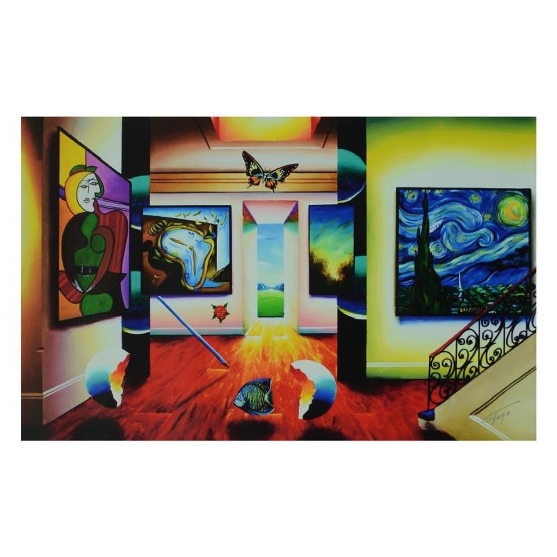 Ferjo, "Day Time Beauty" Limited Edition on Canvas, Numbered and Signed with Letter of Authenticity.: Day Time Beauty is a limited edition giclee on canvas, bearing Ferjo's authorized signature. Includes Letter of Authenticity. Measures approx. 24" x 15" (image). This item requires special handling an