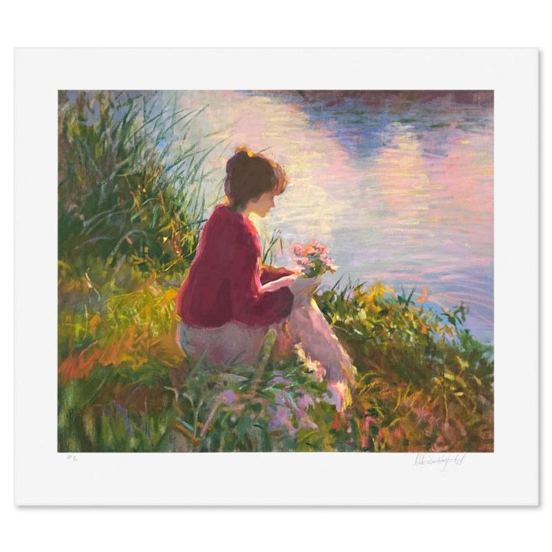 Don Hatfield, "Silent Reflections" Limited Edition Printer's Proof Serigraph, Numbered 1/11 and Hand: Silent Reflections is a limited edition printer's proof serigraph on paper by Don Hatfield, numbered 1/11 and hand signed by the artist. Includes Letter of Authenticity. Measures approx. 25.5" x 29" (