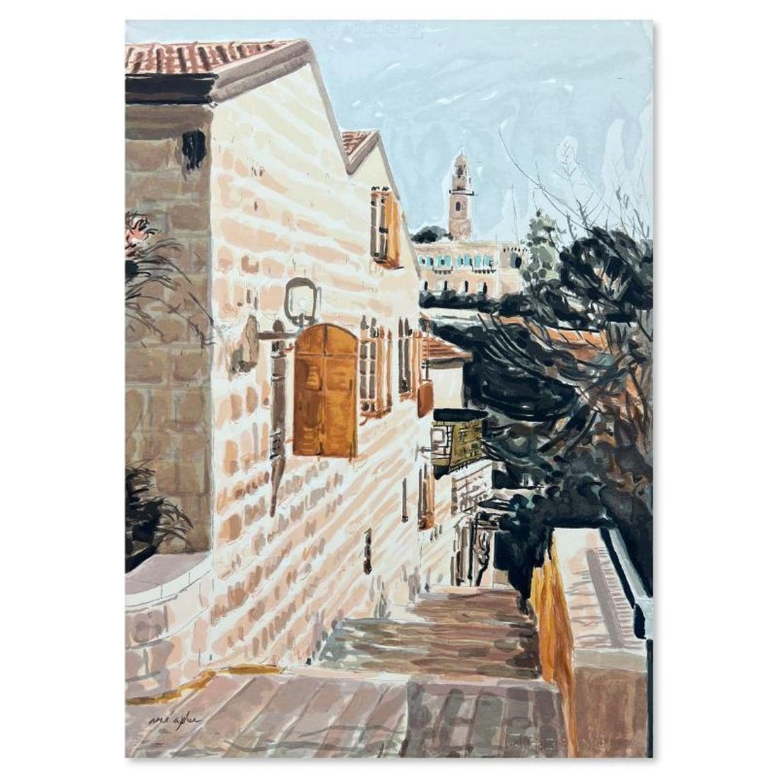 Arie Azene, Hand Signed, Numbered Limited Edition with Letter of Authenticity.: This is a limited edition on paper by Arie Azene. The piece comes hand signed by the artist, numbered, and with a letter of authenticity. Measures approximately 27.5" x 19.5". Reference#: 89805.
