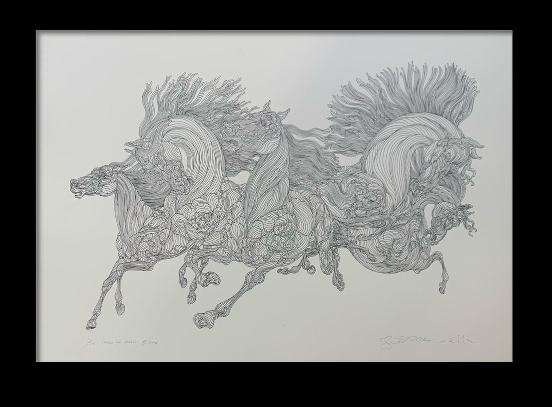 Guillaume Azoulay- Limited edition Serigraph "Lever De Soliel": Artist: Guillaume Azoulay. Medium: Limited edition Serigraph. Title: Lever De Soliel. Size: 30" x 40". Signature: Signed. Reference#: 28480.