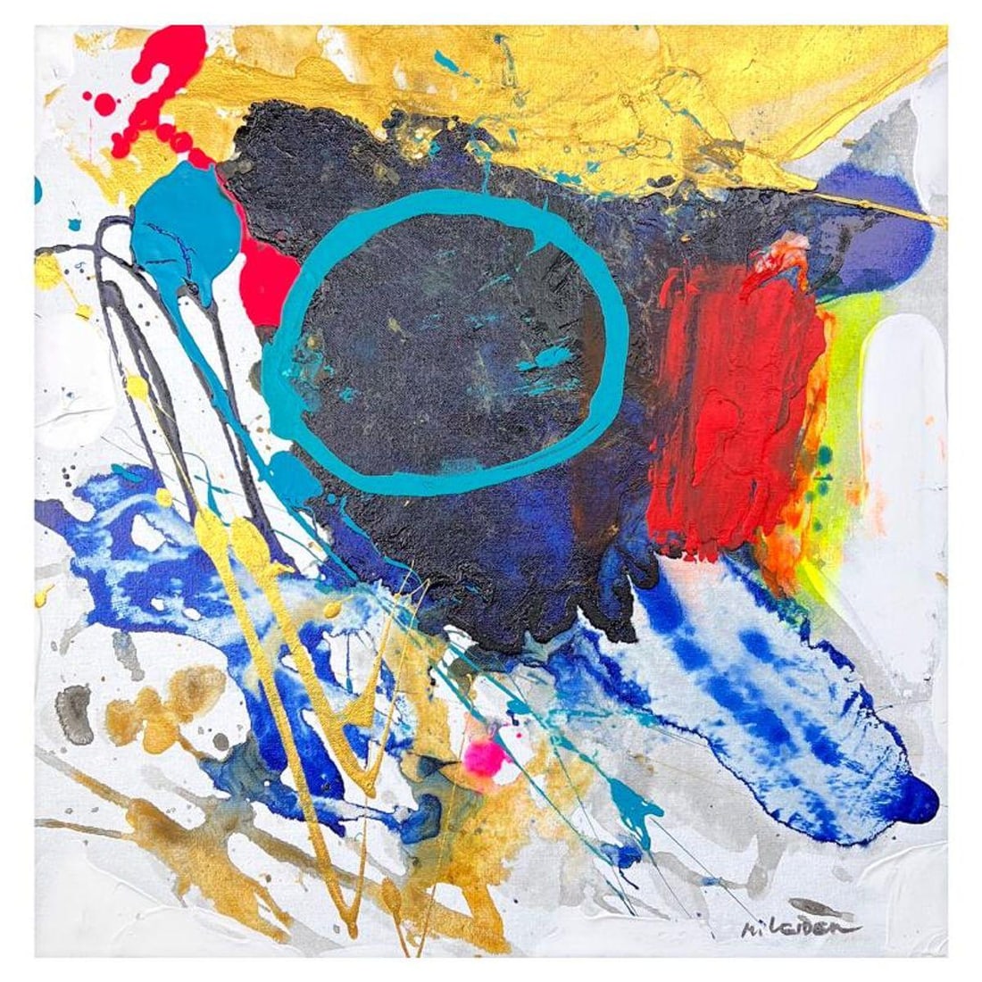 Moshe Leider, Original Painting on Canvas, Hand Signed with Letter of Authenticity. (1 of 2)
