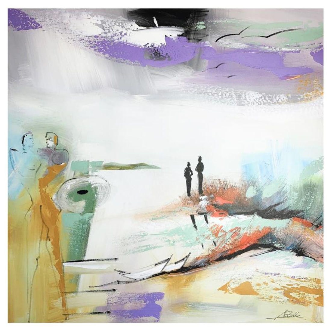 Alfred Gockel, "Freedom without Limits" Hand Signed Limited Edition on Canvas with Letter of: Freedom without Limits is a limited edition giclee on canvas by Alfred Gockel. The piece is hand signed and numbered and comes with a letter of authenticity. Measures approximately 27" x 27".