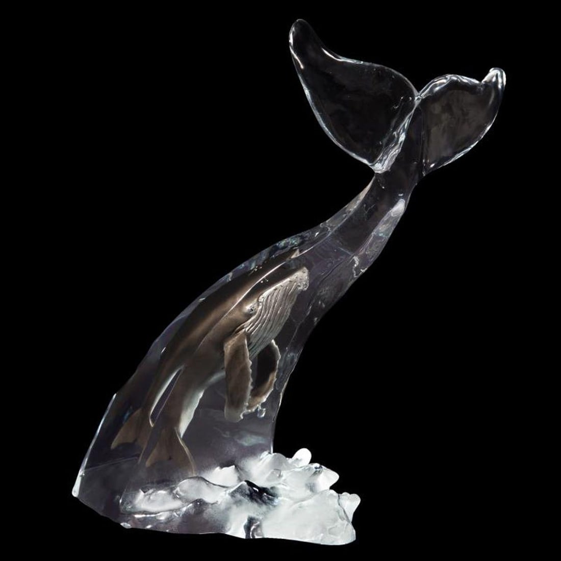 Kitty Cantrell, "Humpback Calling" Limited Edition Mixed Media Lucite Sculpture with COA.: Humpback Calling is a limited edition mixed media lucite sculpture by Kitty Cantrell. Engraved with the artists signature and number, this piece comes with a certificate of authenticity. Measures appr