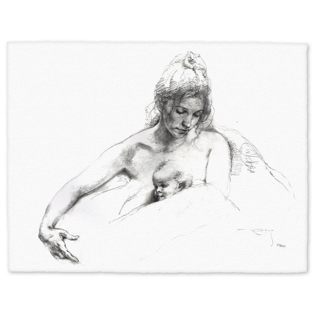 Royo- Serigraph "Delicadeza": Artist: Royo. Medium: Serigraph. Title: Delicadeza. Size: 21" x 27". Signature: Hand signed and numbered. Reference#: 74817.