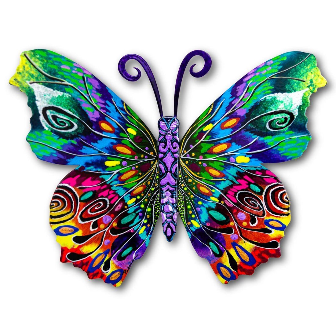 Patricia Govezensky- Original Painting on Cutout Steel "Butterfly": Artist: Patricia Govezensky. Medium: Original Painting on Cutout Steel. Title: Butterfly. Size: 9" x 12". Signature: Hand Signed by the artist. Certificate of Authenticity: Is included. Reference#: 56