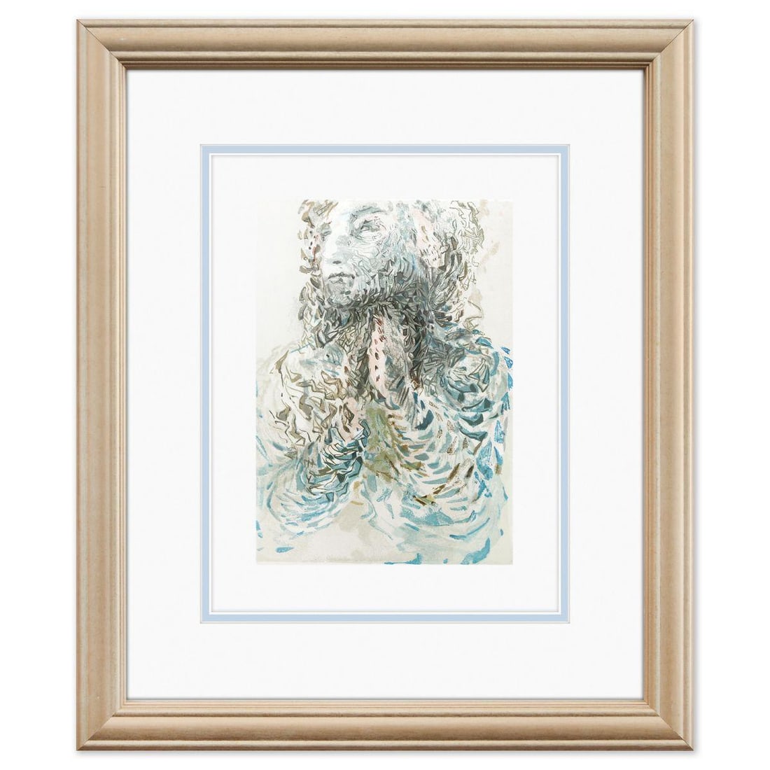 Salvador Dali- Original Color Woodcut on B.F.K. Rives Paper "Paradise 17": Artist: Salvador Dali. Medium: Original Color Woodcut on B.F.K. Rives Paper. Title: Paradise 17. Size: 13" x 10". Measures approx. 19" x 16" (framed). Certificate of Authenticity: Is included. Additio