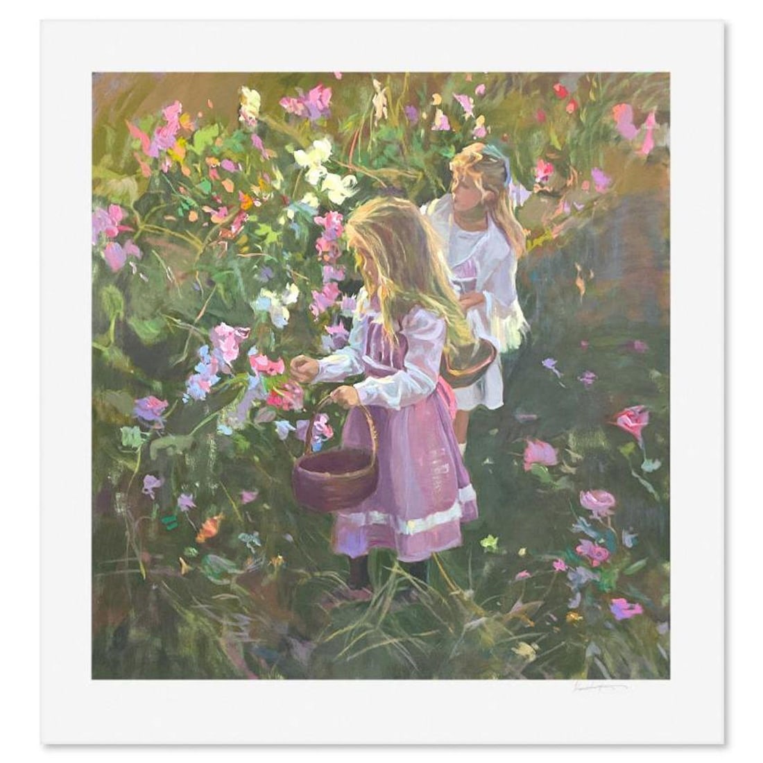 Don Hatfield, "Secret Meadow" Limited Edition Printer's Proof Serigraph, Numbered and Hand Signed: Secret Meadow is a limited edition printer's proof serigraph on paper by Don Hatfield, numbered and hand signed by the artist. Includes Letter of Authenticity. Measures approx. 35" x 33.5" (border), 2