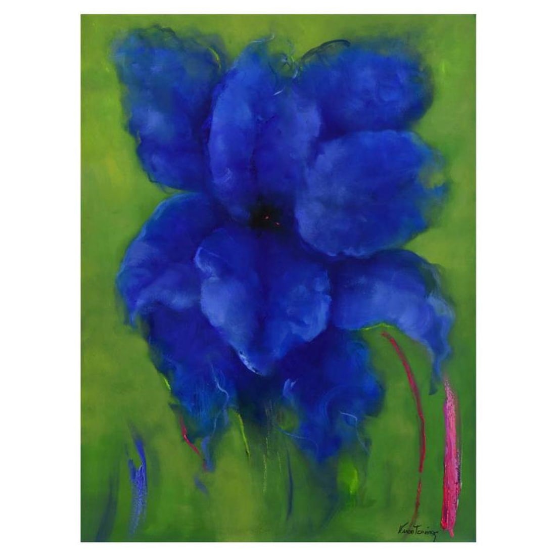 Victoria Montesinos, Original Acrylic Painting on Canvas, Hand Signed with Letter of Authenticity.: This is an original acrylic painting on canvas by Victoria Montesinos, hand signed by the artist. Includes Letter of Authenticity. Measures approx. 30" x 40" (image).
