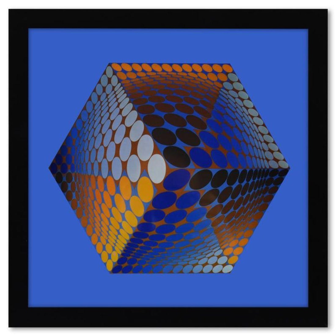 Victor Vasarely (1908-1997), "Tupa - 3 de la serie Structures Universelles De L'Hexagone" Framed (1 of 1)