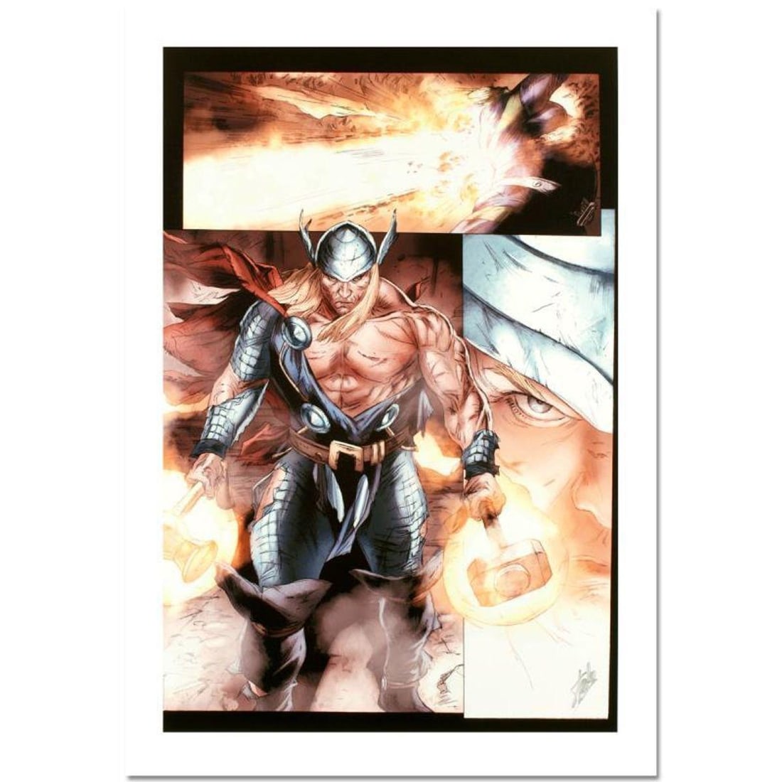 Stan Lee Signed, Marvel Comics "Secret Invasion: Thor #3" Limited Edition Canvas 2/10 with: Secret Invasion: Thor #3 is a limited edition giclee on canvas with art by Doug Braithwaite. Officially licensed by Marvel, this piece is numbered 2/10 and hand signed by creative legend Stan Lee
