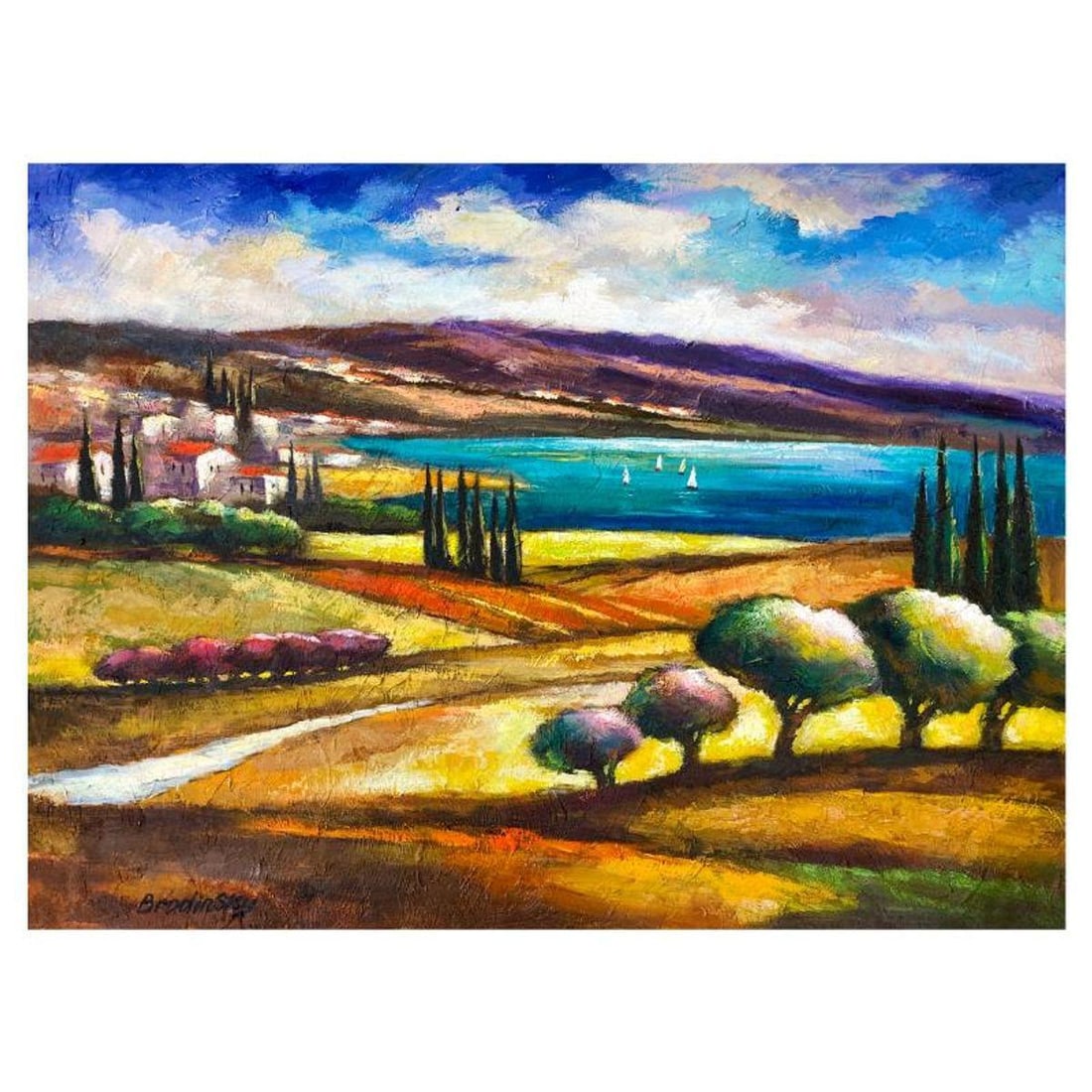 Slava Brodinsky, Original Oil Painting on Canvas, Hand Signed with Letter of Authenticity. (1 of 2)