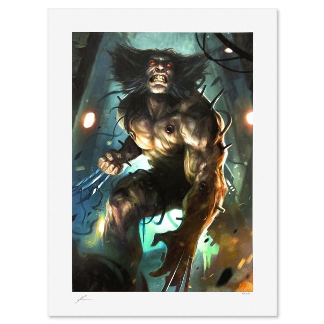 Marvel Comics & Richard Luong, "Wolverine: Weapon X" Limited Edition, PP Numbered 3/4 and Signed: Wolverine: Weapon X is a limited edition giclee on paper from Marvel Comics and Richard Luong, PP numbered 3/4 and bearing the authorized signature of the artist. Includes Letter of Authenticity. Meas