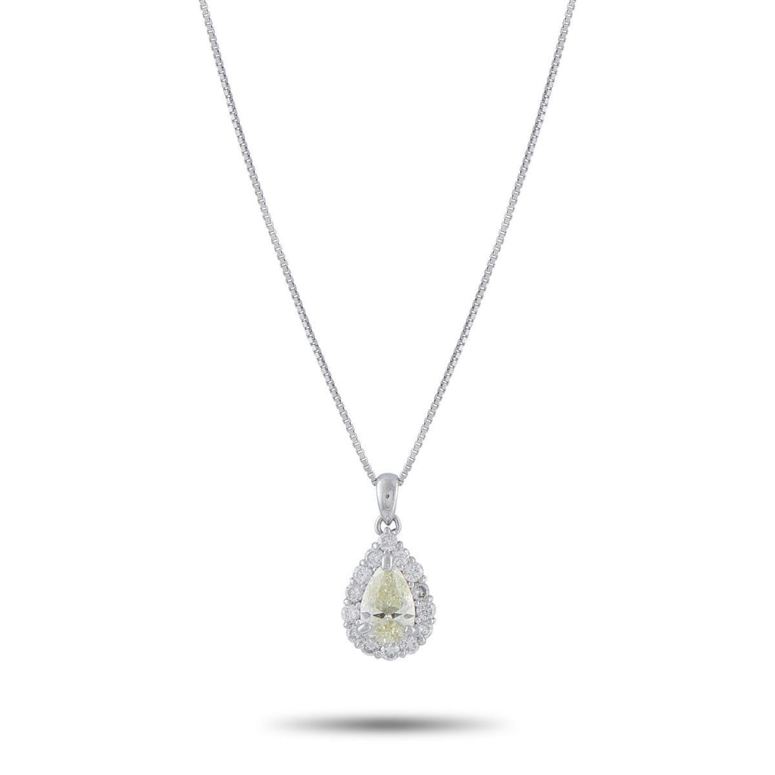 PLATINUM 1.45CT DIAMOND PENDANT NECKLACE (1 of 4)