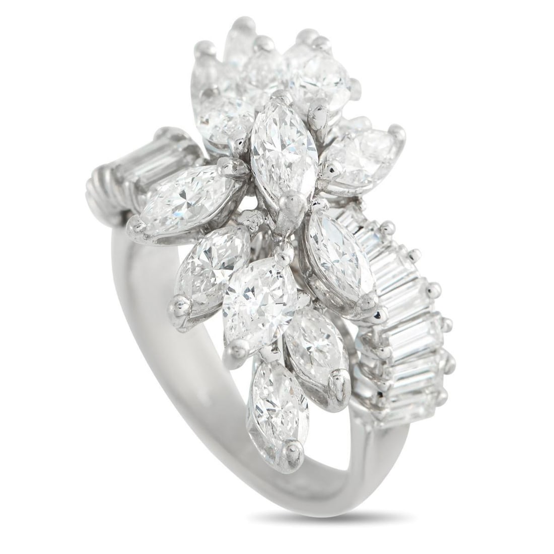 PLATINUM 4.25CT DIAMOND RING (1 of 3)