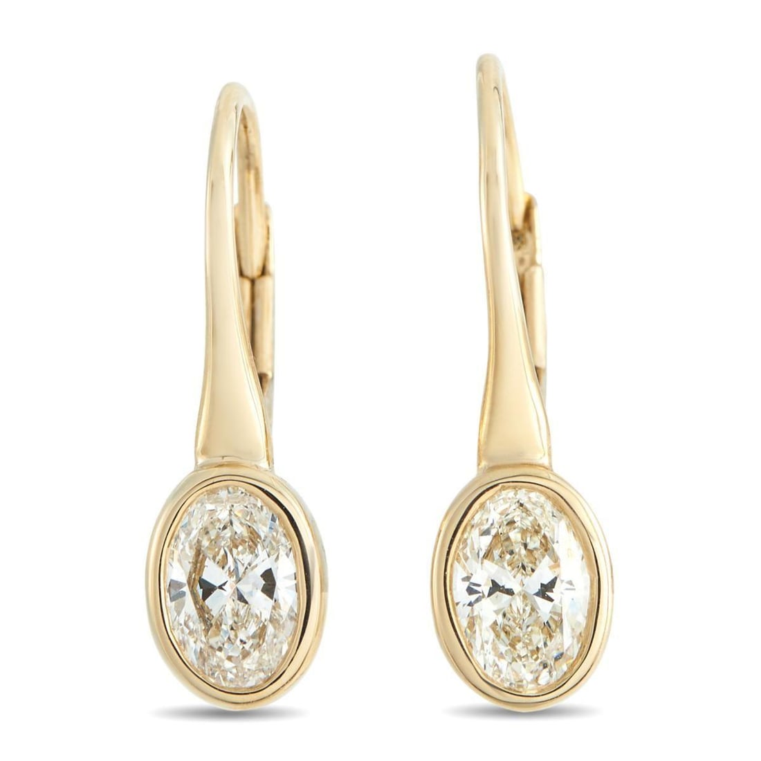 18K YELLOW GOLD 1.02CT DIAMOND EARRINGS (1 of 4)
