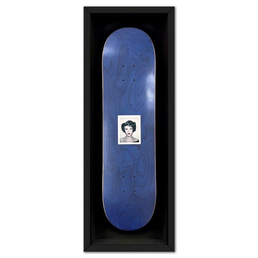 Andy Warhol (1928-1987), "Self-Portrait (Blue)" Framed One-of-a-Kind Unique Edition Skateboard,: Self-Portrait (Blue) is a one-of-a-kind unique edition skateboard by Andy Warhol (1928-1987), bearing the plate signature inverso of the artist. This piece comes custom framed. This piece is from a un