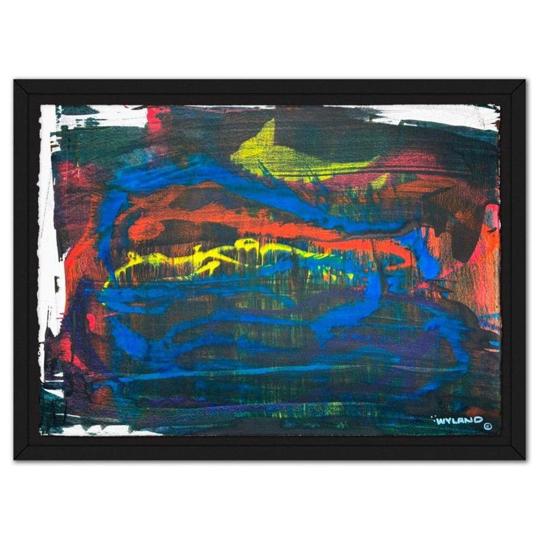 Wyland, Framed Original Watercolor Painting, Hand Signed with Letter of Authenticity.: This is an original watercolor painting on paper by Wyland, hand signed by the artist. This piece comes custom framed. Includes Letter of Authenticity. Measures approx. 34" x 48" (frame), 26" x 40" (i