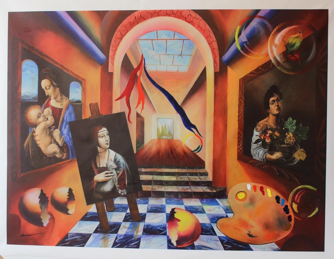 Alexander Astahov- Original Giclee on Canvas "The Artist": Artist: Alexander Astahov. Medium: Original Giclee on Canvas. Title: The Artist. Size: 24" x 30". Signature: Hand Signed by the Artist. Certificate of Authenticity: From the publisher. Reference#: 209