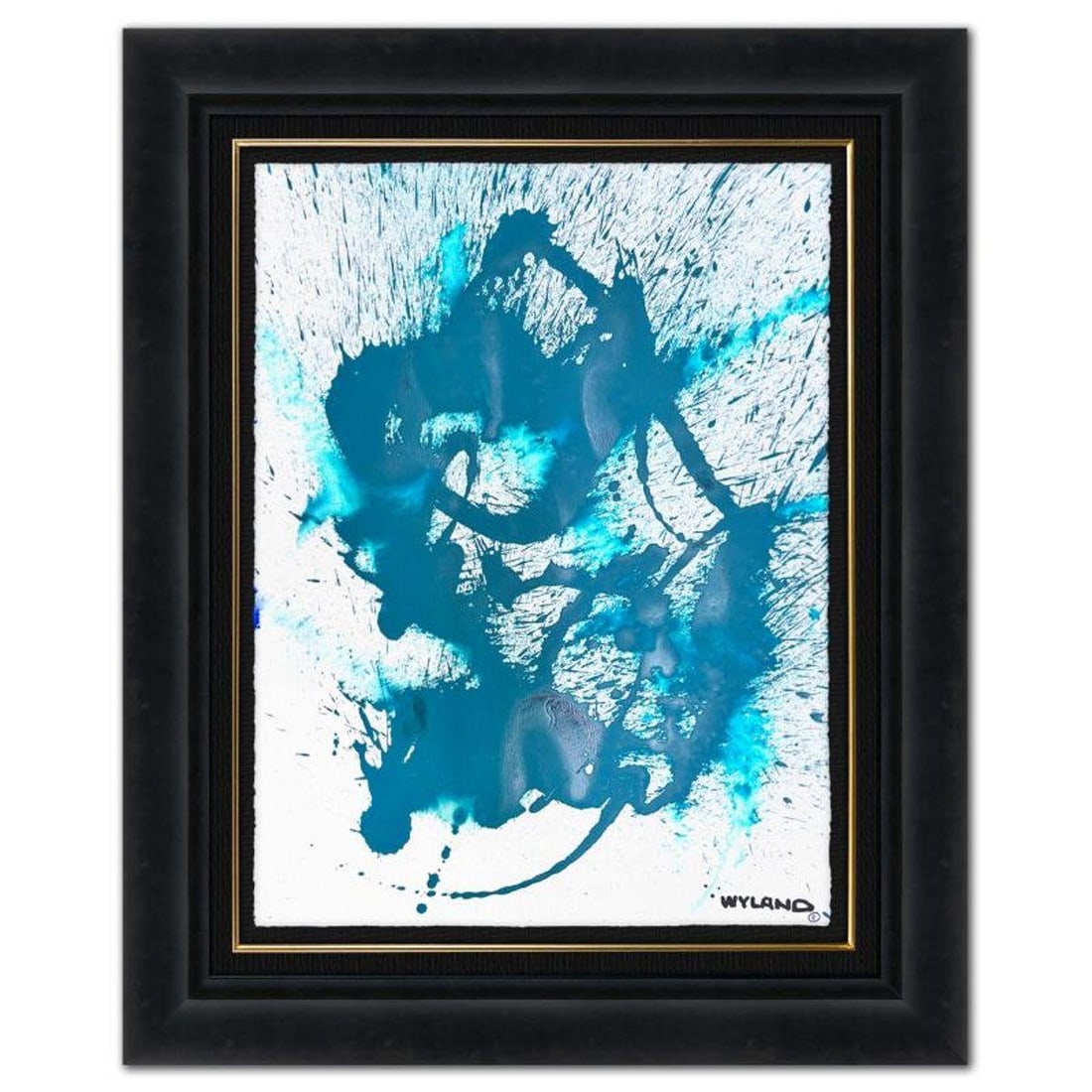 Wyland, "Untitled Abstract" Framed Original Painting on Paper, Hand Signed with Letter of: This is an original watercolor painting on paper by Wyland, hand signed by the artist. This piece comes custom framed. Includes Letter of Authenticity. Measures approximately 38.5" x 31" x (framed), 3