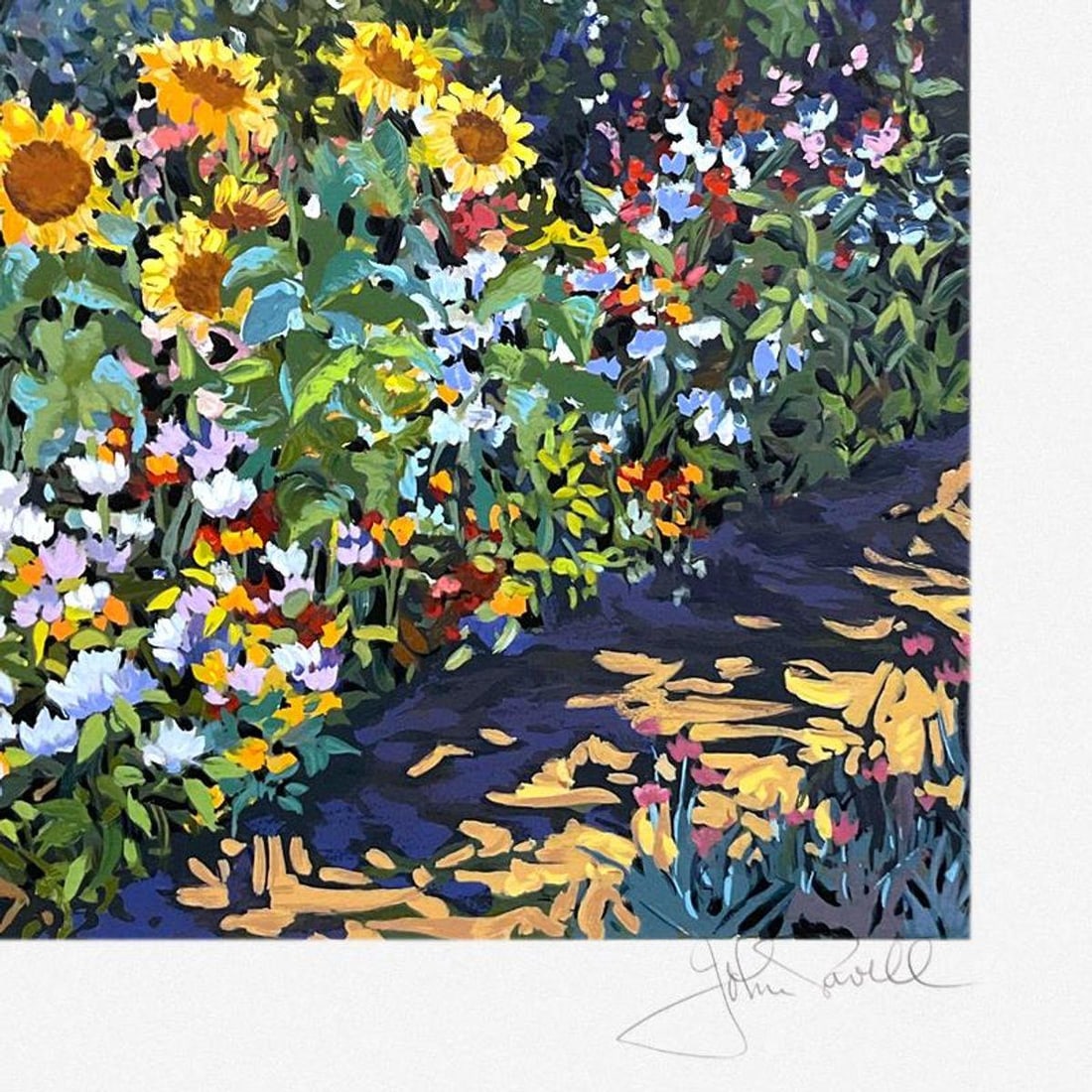 John Powell, "Sunflowers" Limited Edition Printer's Proof Serigraph, Numbered 1/21 and Hand Signed - 2