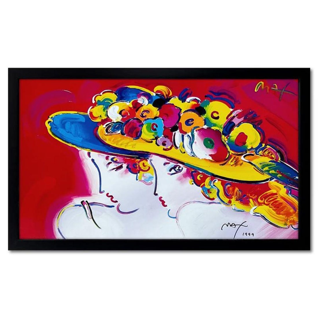 Peter Max, "Friends" Framed Hand Signed Offset Lithograph with Letter of Authenticity.: Friends is an offset lithograph on paper by Peter Max, hand signed by the artist. This piece comes custom framed. Includes Letter of Authenticity. Measures approx. 25.5" x 39" (frame), 21.5" x 35" (im