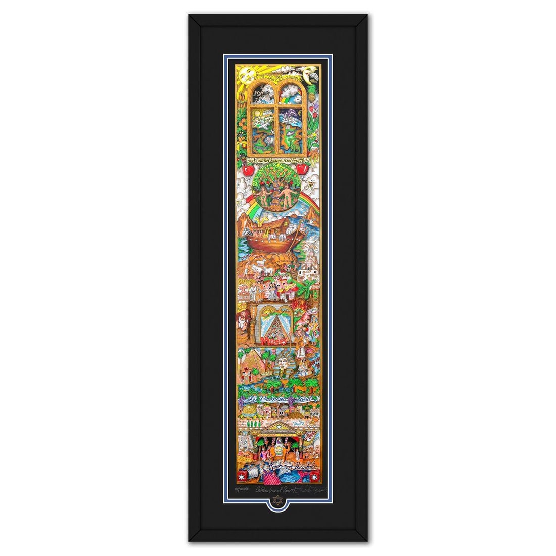 Charles Fazzino- 3D Construction Silkscreen Serigraph "Celebration of Spirit": Artist: Charles Fazzino. Medium: 3D Construction Silkscreen Serigraph. Title: Celebration of Spirit. Size: 38" x 9". Measures approx. 44" x 15" (framed). Signature: Hand signed and numbered. Certifica