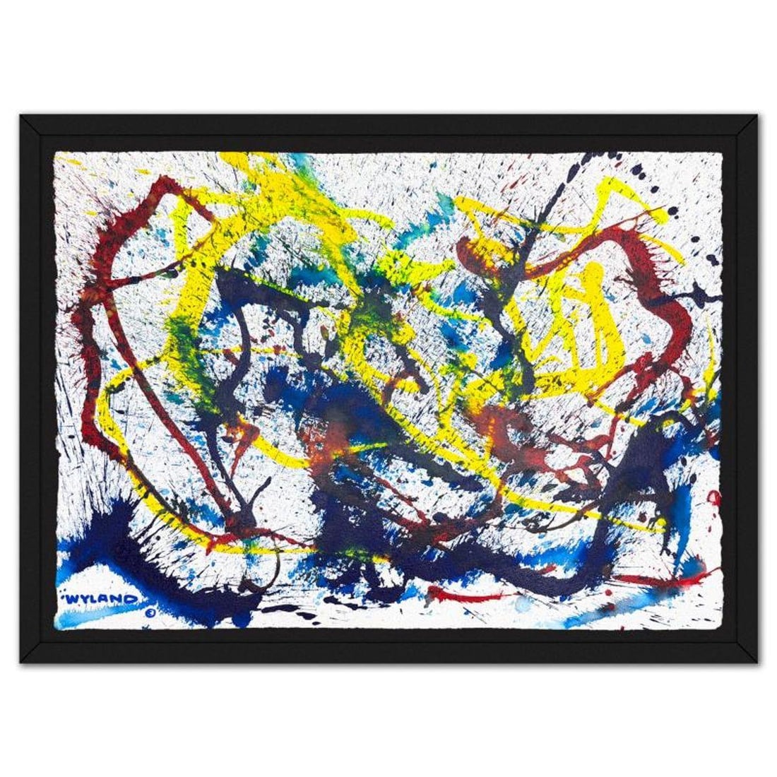 Wyland, Framed Original Watercolor Painting, Hand Signed with Letter of Authenticity.: This is an original watercolor painting on paper by Wyland, hand signed by the artist. This piece comes custom framed. Includes Letter of Authenticity. Measures approx. 34" x 48" (frame), 26" x 40" (i