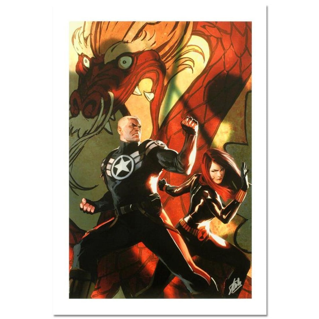 Stan Lee Signed, Marvel Comics Limited Edition Canvas 8/10 "Secret Avengers #6" with Certificate of: Secret Avengers #6 is a limited edition giclee on canvas with art by Marko Djurdjevic. Officially licensed by Marvel, this piece is numbered 8/10 and hand signed by creative legend Stan Lee (1922-2018