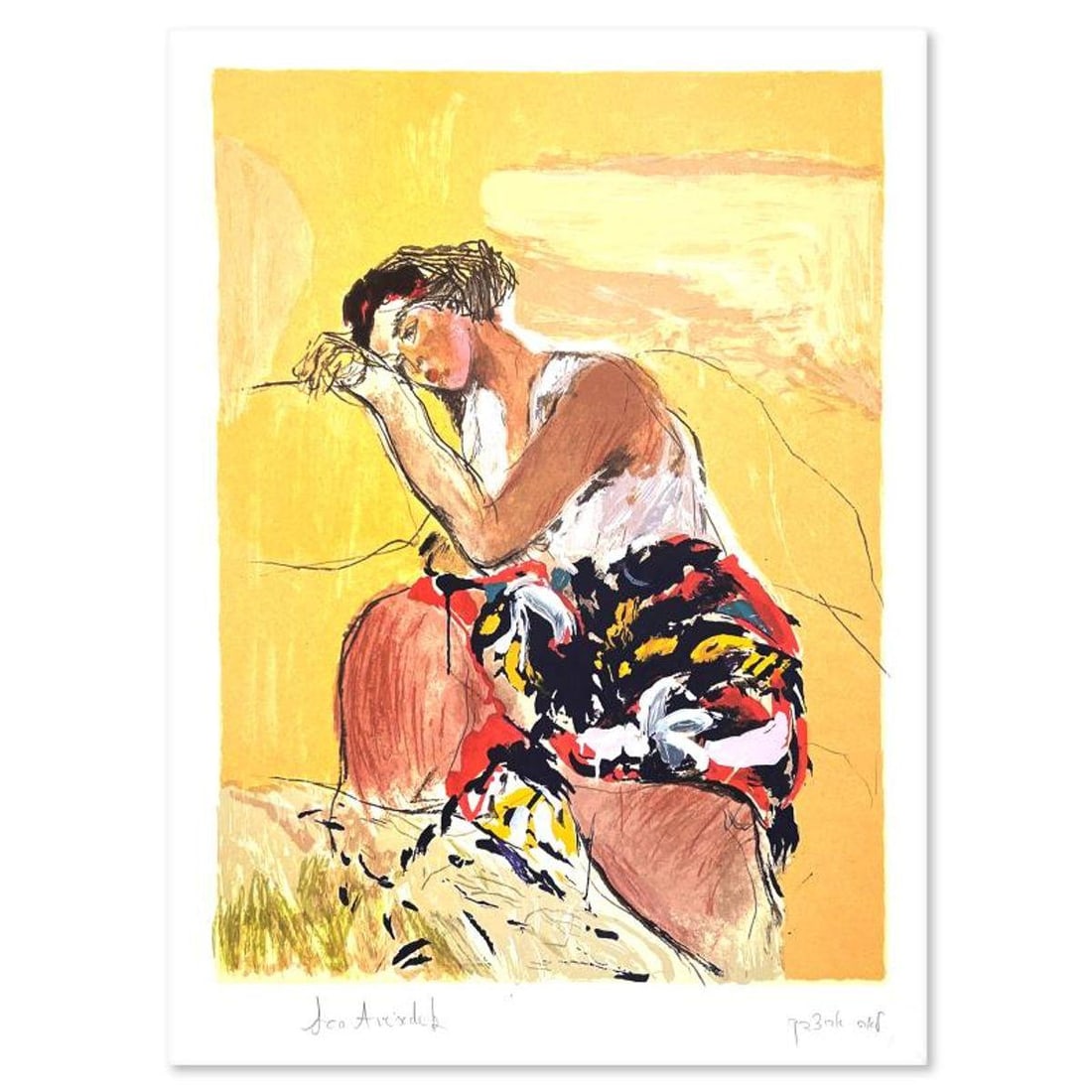 Lea Avizedek, Hand Signed, Numbered Limited Edition with Letter of Authenticity.: This is a limited edition on paper by Lea Avizedek. The piece comes hand signed by the artist, numbered, and with a letter of authenticity. Measures approximately 15.5" x 11". Reference#: 89763.