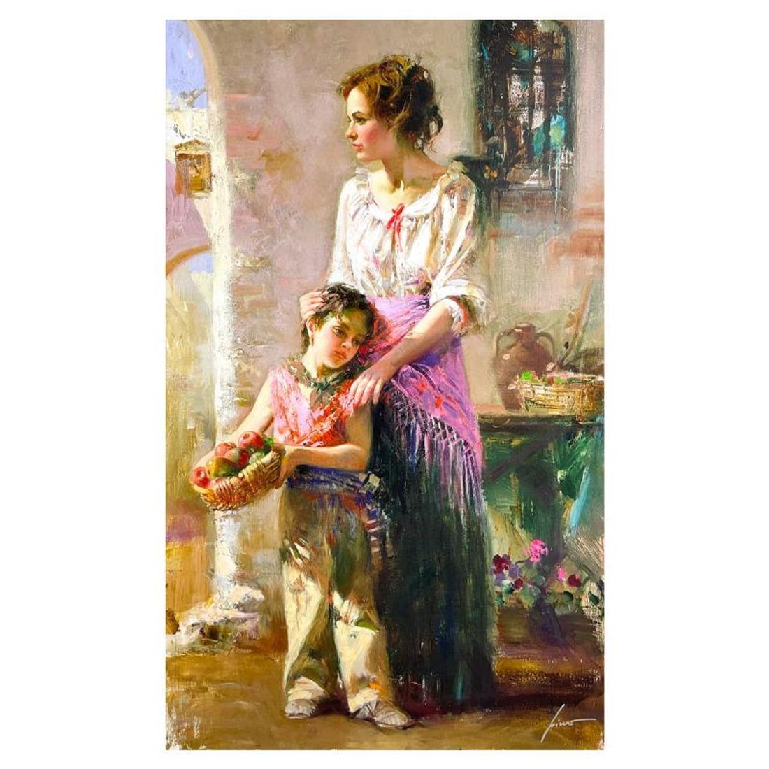 #1 in Edition - Pino (1939-2010), "Country Life" Limited Edition on Canvas, Numbered 1/295 and Hand: Country Life is a limited edition giclee on canvas by Pino (1939-2010), numbered 1/295 and hand signed by the artist. Includes Certificate of Authenticity. Measures approx. 44" x 26" (image).