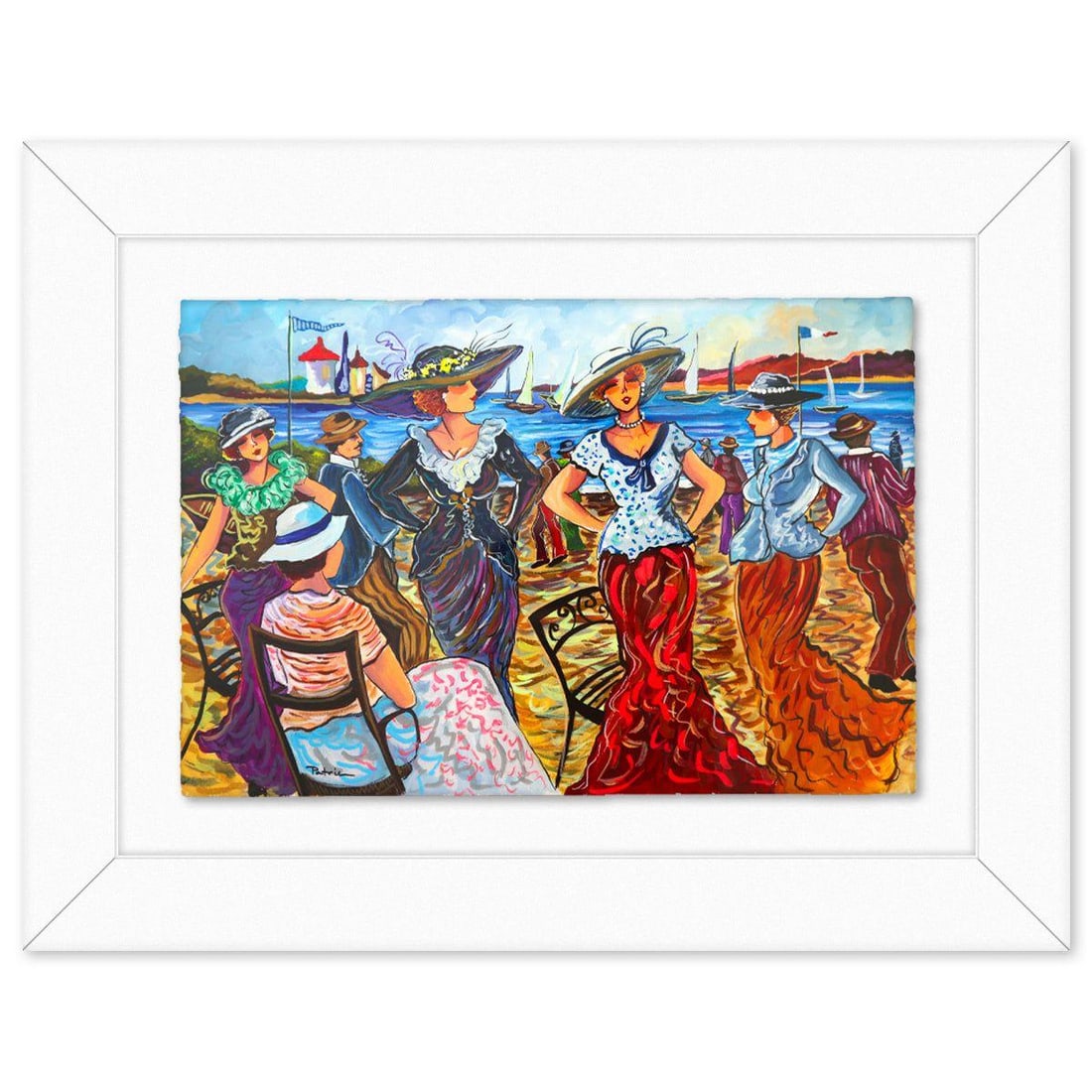 Patricia Govezensky- Original Watercolor "The Joy of Tradition": Artist: Patricia Govezensky. Medium: Original Watercolor. Title: The Joy of Tradition. Size: 15" x 22". Measures approx. 24" x 31" (framed). Signature: Hand Signed by the artist. Certificate of