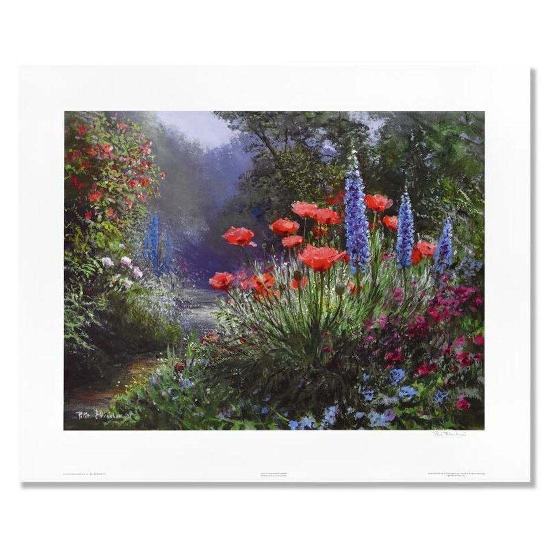 Peter Ellenshaw (1913-2007), "Path to the Secret Garden" Limited Edition Lithograph, Numbered and: Path to the Secret Garden is a limited edition lithograph on paper by Peter Ellenshaw (1913-2007), numbered and hand signed by the artist. Includes Letter of Authenticity. Measures approx. 25.5" x