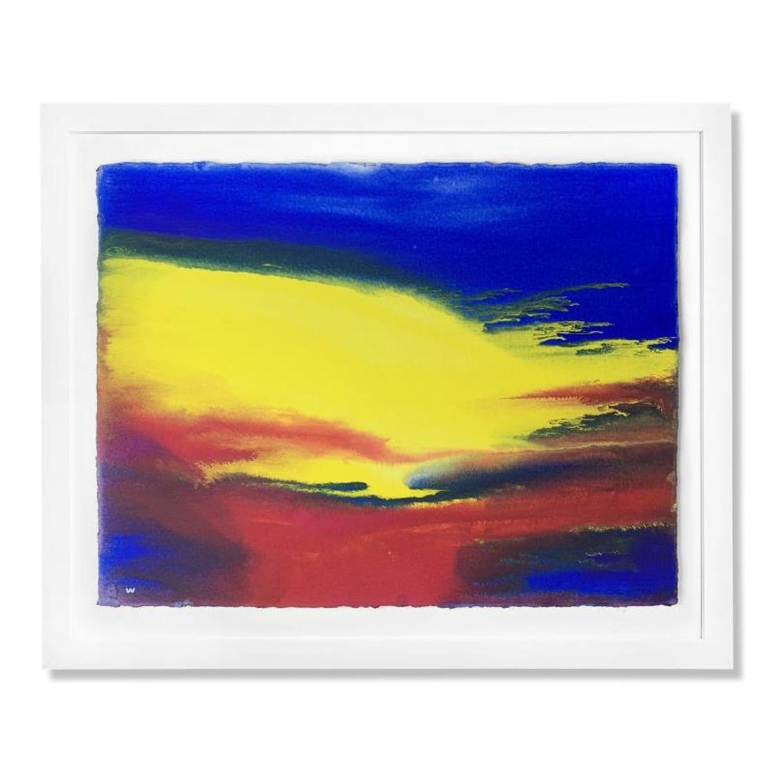 Wyland, "Abstracting 4" Framed Original Watercolor Painting Hand Signed with Letter of Authenticity.: Abstracting 4 is an original watercolor painting on deckle edge paper by Wyland, hand signed by the artist. Includes Letter of Authenticity. Measures approximately 30" x 37" (framed), 23" x 30" (image