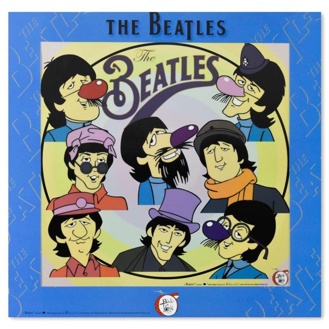 The Beatles, "Fab Faces" Limited Edition Sericel with Certificate of Authenticity.: Fab Faces is a limited edition sericel inspired by The Beatles Saturday Morning Cartoon series. This piece is from an edition of 500. This piece comes matted. Includes Certificate of Authenticity. Mea