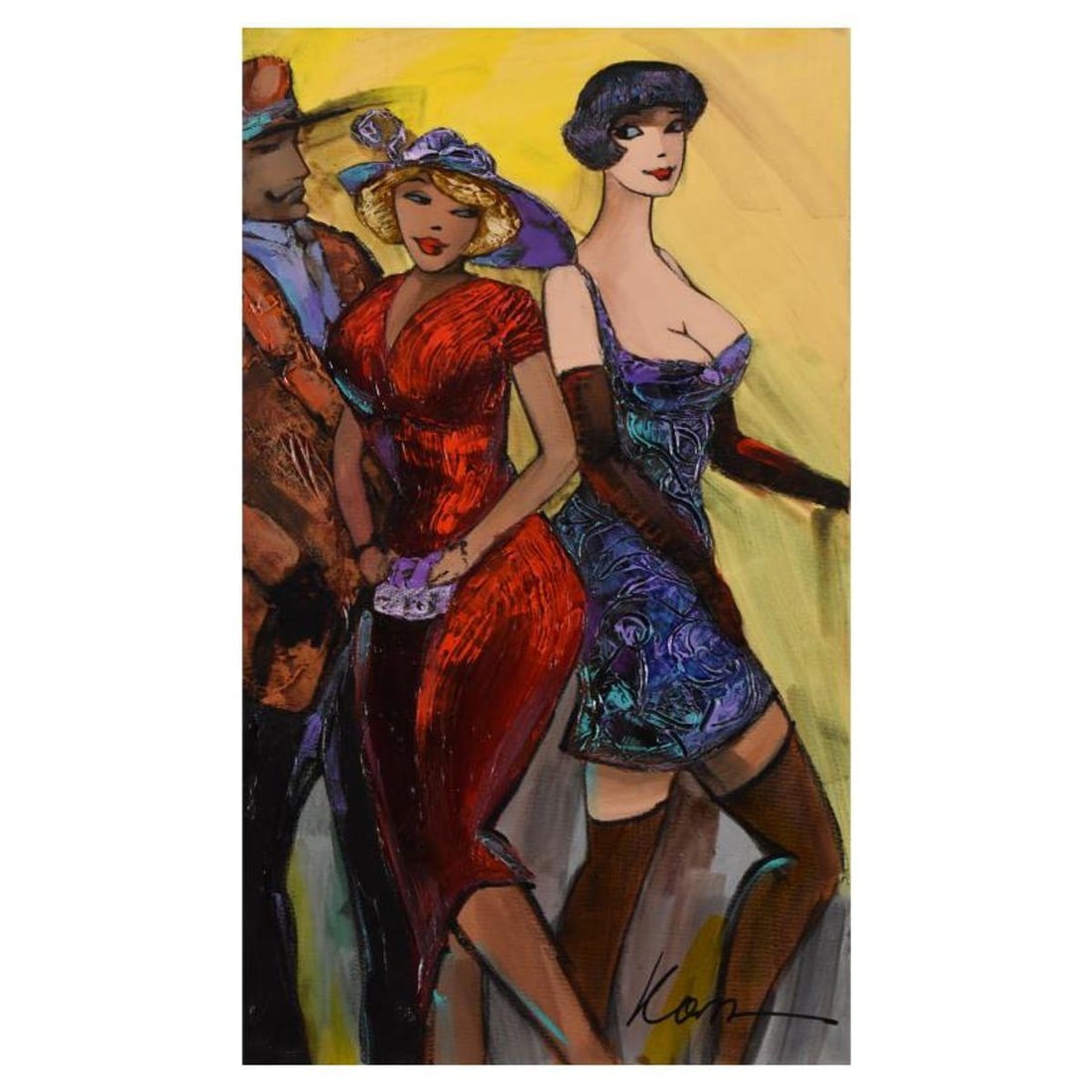 Kern, Original Painting on Canvas, Hand Signed with Letter of Authenticity. (1 of 2)