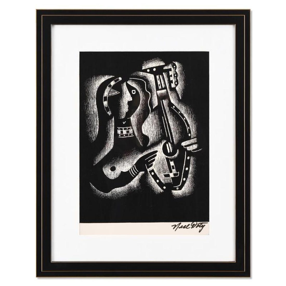 Neal Doty (1941-2016), Framed Hand Signed Print with Letter of Authenticity.: This is a hand signed print on paper by Neal Doty (1941-2016). This piece comes custom framed. Includes Letter of Authenticity. Measures approx. 16.5" x 21" (frame), 10" x 14" (image).