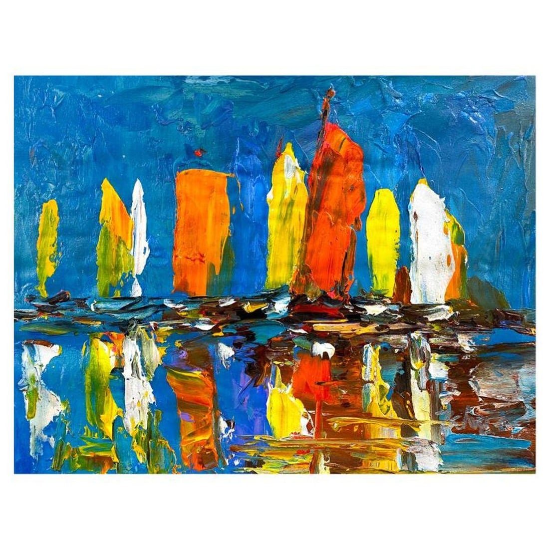 Zahra, Original Acrylic Painting on Canvas, Hand Signed with Letter of Authenticity.: This is an original acrylic painting on canvas by Zahra, hand signed by the artist. Includes Letter of Authenticity. Measures approx. 15" x 20" (image).