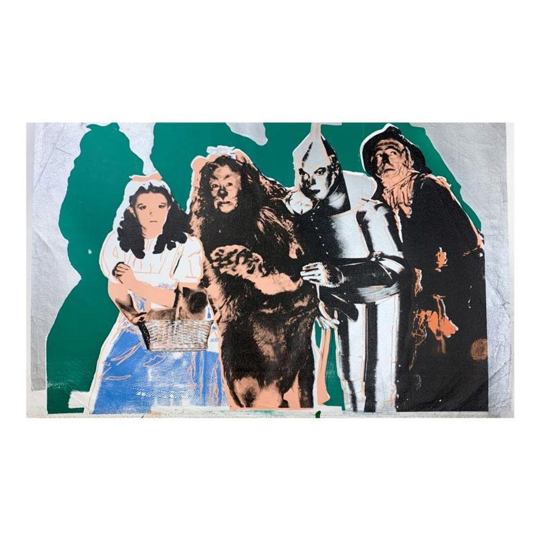 Steve Kaufman (1960-2010), "To Oz" Hand Signed and Numbered Limited Edition Hand Pulled silkscreen: To Oz is limited edition hand pulled silkscreen unique mixed media on canvas by Andy Warhol protege Steve Kaufman (1960-2010). This piece is numbered and hand signed inverso and includes a letter of a