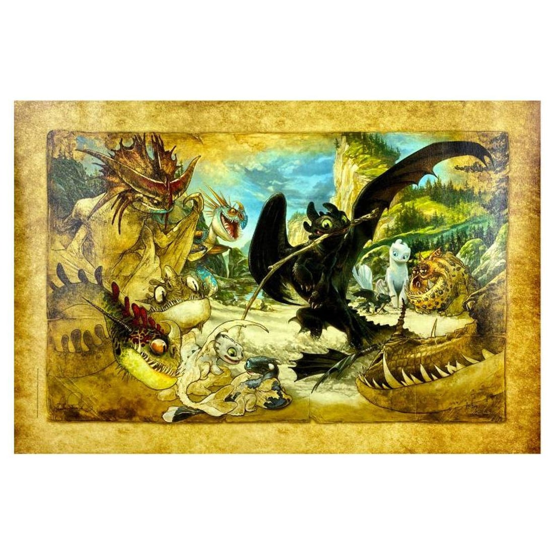 Heather Edwards, "How To Draw Your Dragon" Limited Edition on Canvas, PP Numbered 3/4 and Signed (1 of 2)