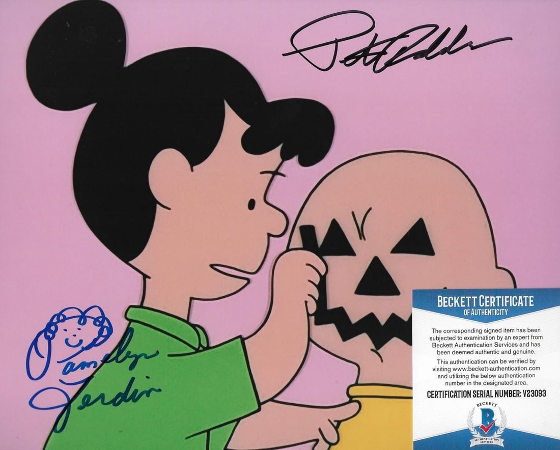 Pamelyn Ferdin & Peter Robbins Charlie Brown Peanuts- Autographed 8X10 photo w/Beckett COA: Artist: Pamelyn Ferdin & Peter Robbins Charlie Brown Peanuts. Medium: Autographed 8X10 photo w/Beckett COA. Reference#: 24983.