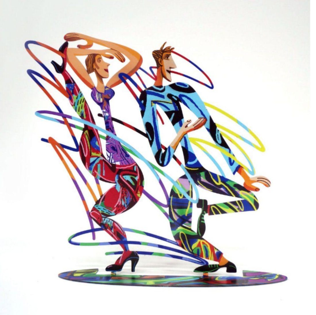David Gerstein- Free Standing Sculpture "Rockers": Artist: David Gerstein. Medium: Free Standing Sculpture. Title: Rockers. Size: 13.7" x 15". Signature: Signed by the artist. Certificate of Authenticity: Is included. Additional: This piece is free st
