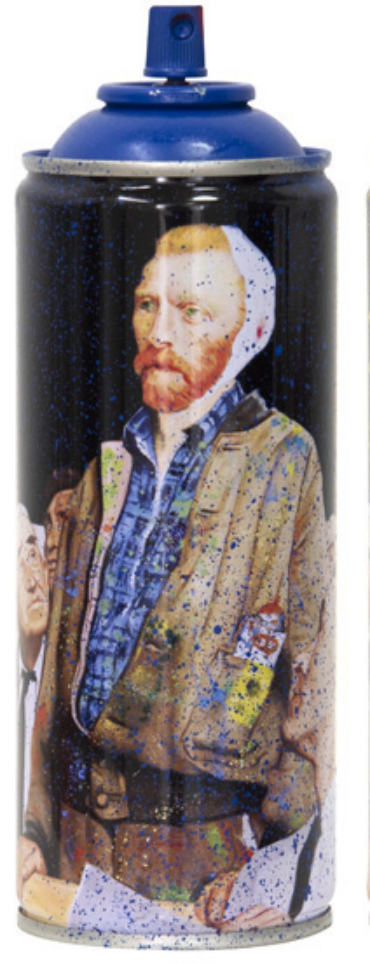 Mr. Brainwash- SPRAY CAN "VAN GOGH, 2020": Artist: Mr. Brainwash. Medium: SPRAY CAN. Title: VAN GOGH, 2020. Size: 7.5" x 2.5". Signature: Numbered and dated. Additional: Cans Include Case. Reference#: 14411.