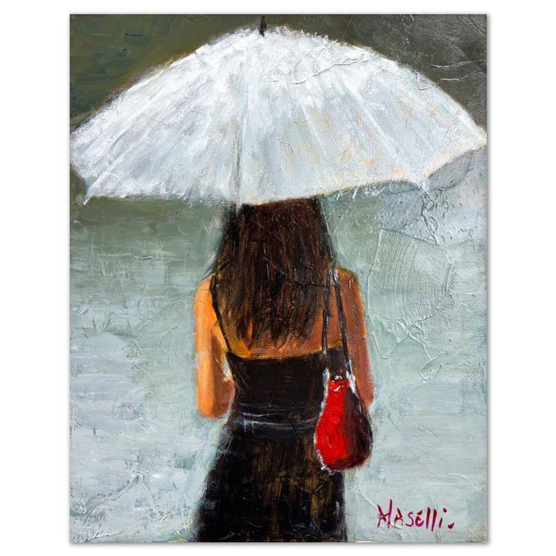 Michael Maselli, Original Painting on Canvas, Hand Signed with Letter of Authenticity.: This is an original painting on stretched canvas by Michael Maselli, hand signed by the artist. Includes Letter of Authenticity. Measures approx. 20" x 16" (image).
