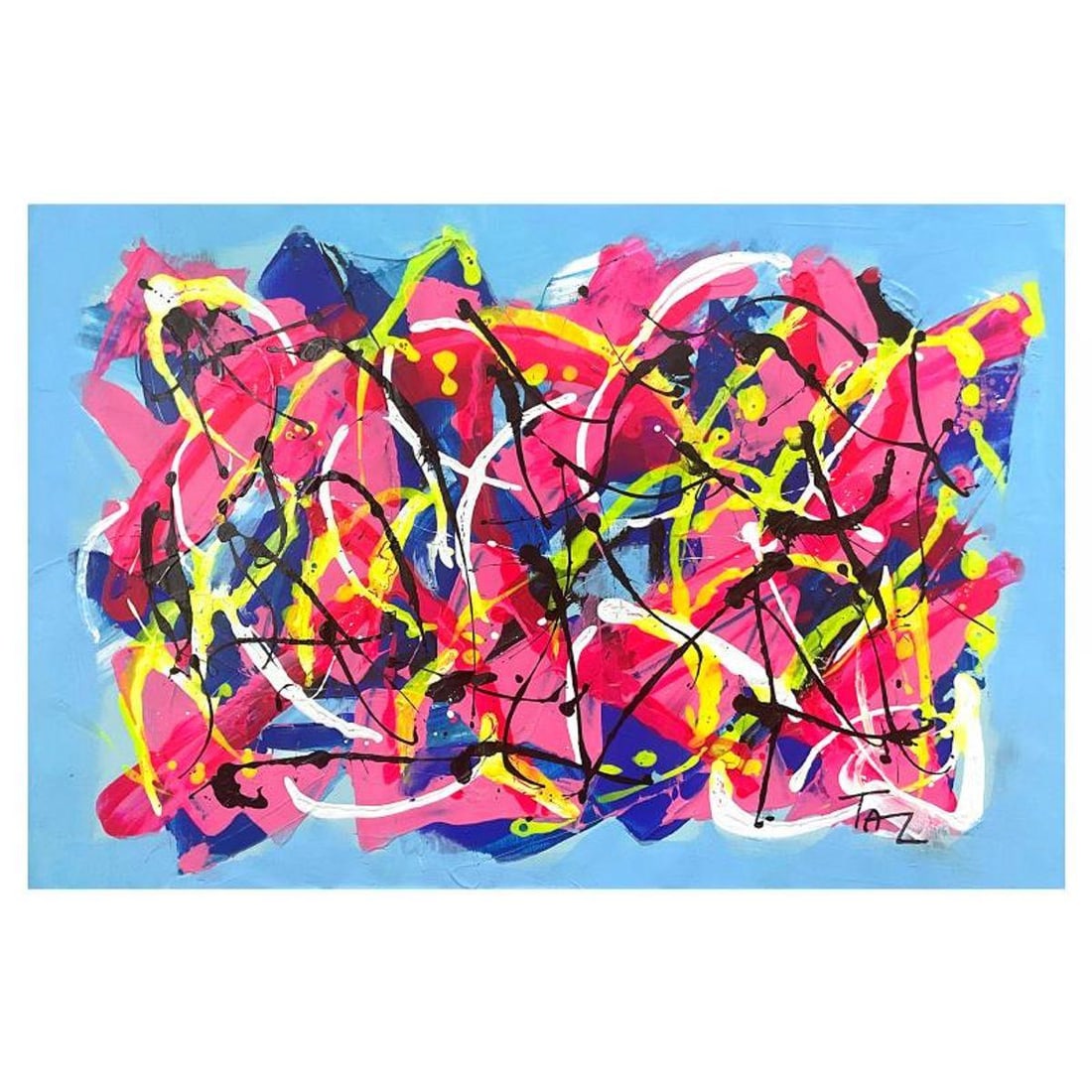 Inbar Tal, Original Painting on Canvas, Hand Signed with Letter of Authenticity.: This is an original painting on canvas by Inbar Tal, hand signed by the artist. Includes Letter of Authenticity. Measures approx. 20" x 30" (image).