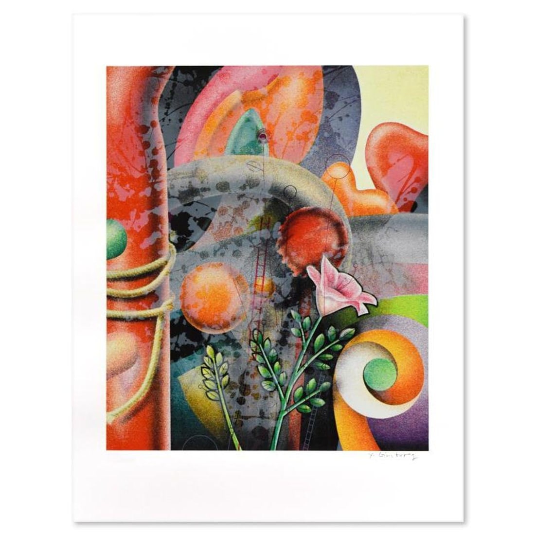 Yankel Ginzburg, "Summer Heat Wave" Limited Edition Serigraph, Numbered 8/200 and Hand Signed with: Summer Heat Wave is a limited edition serigraph on paper by Yankel Ginzburg, numbered 8/200 and hand signed by the artist. Includes Letter of Authenticity. Measures approx. 22" x 28" (with border), 18