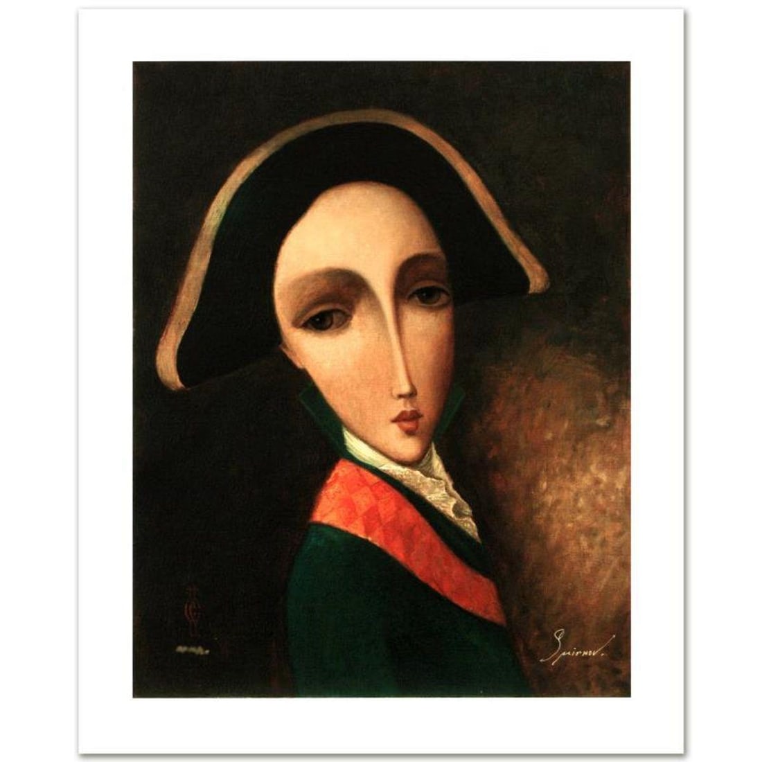 Sergey Smirnov (1953-2006), "Peter The Great: The Young Czar" Limited Edition Mixed Media on Canvas,: Combining time-honored religious icon painting with western style portraiture, the hauntingly beautiful art of Sergey Smirnov (1953-2006) is inspired by the 'Parsuna' art movement. "Peter The Great: T