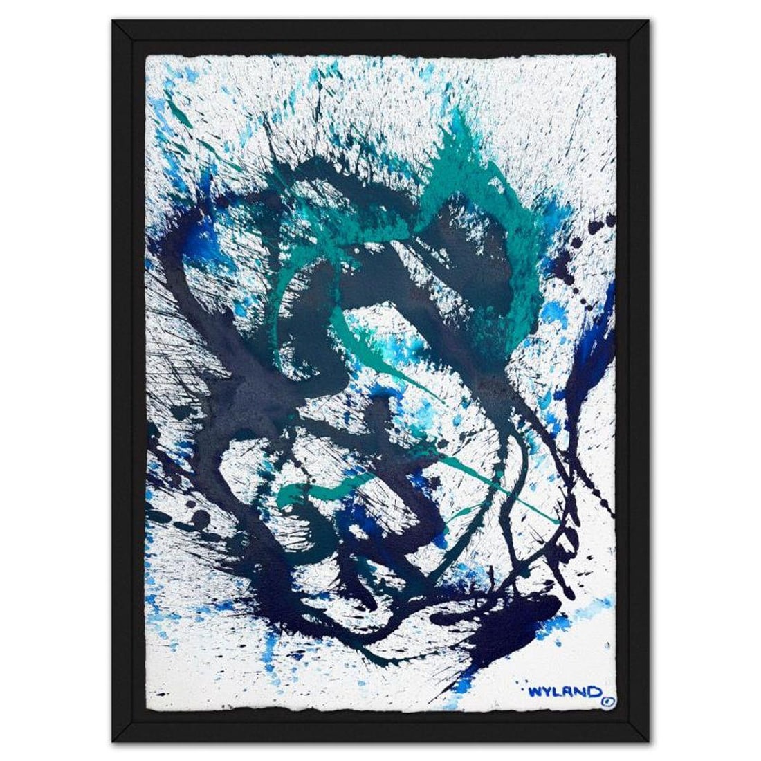 Wyland, Framed Original Watercolor Painting, Hand Signed with Letter of Authenticity.: This is an original watercolor painting on paper by Wyland, hand signed by the artist. This piece comes custom framed. Includes Letter of Authenticity. Measures approx. 48" x 34" (frame), 40" x 26" (i